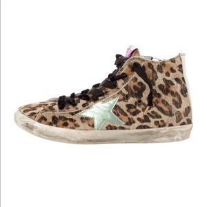 Golden Goose Leopard Print Sneakers